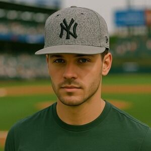 New Era NY‎ Yankees 9FIFTY Fitted Hat Baseball Cap Heather Gray OSFA